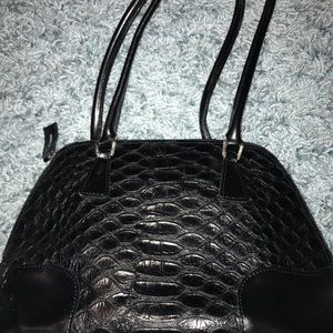 Tiffany and Fred black leather bag